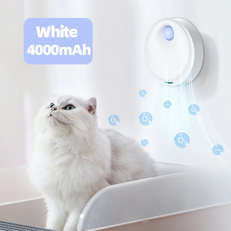 ROJECO 4000mAh Smart Cat Odor Purifier For Cat Litter Box Deodorizer Automatic Pet Toilet Smell Purifier Dog Cat Litter Deodoran