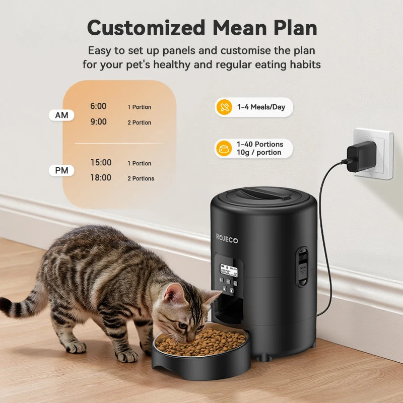 ROJECO 2L Button Smart Pet Feeder