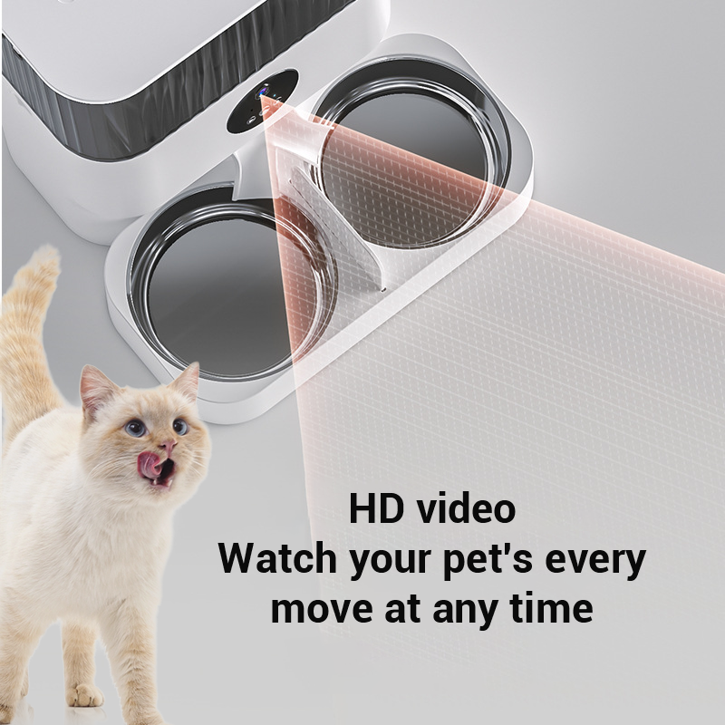 Dual Bowl Automatic Pet Feeder | App-Controlled Smart Feeder with Camera for Cats & Dogs