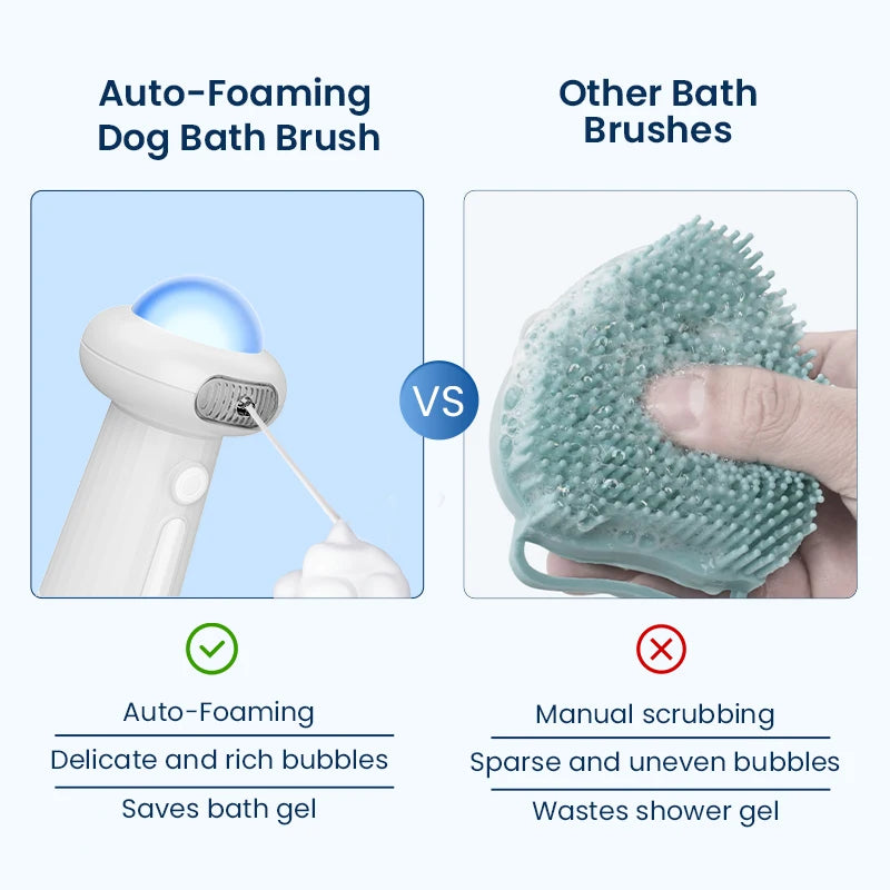 ROJECO Automatic Pet Soap Dispenser Wireless Electric Cat Foaming Machine Dog Cleaning Bath Shampoo Foam Sprayer Pet Supply