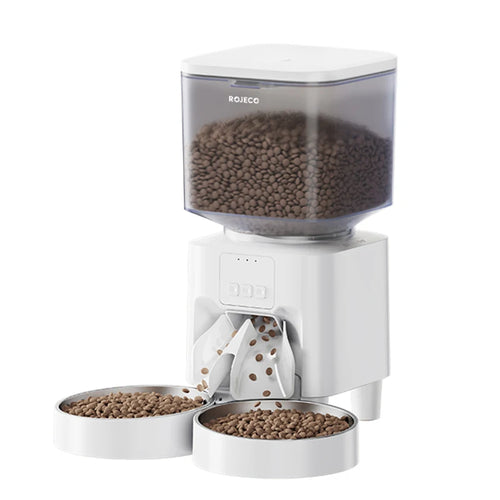 ROJECO 4.5L Automatic Dog Feeder WIFI Version Smart Cat Food Kibble Dispenser APP Remote Control Pet Feeder For Dog Cat Supplies