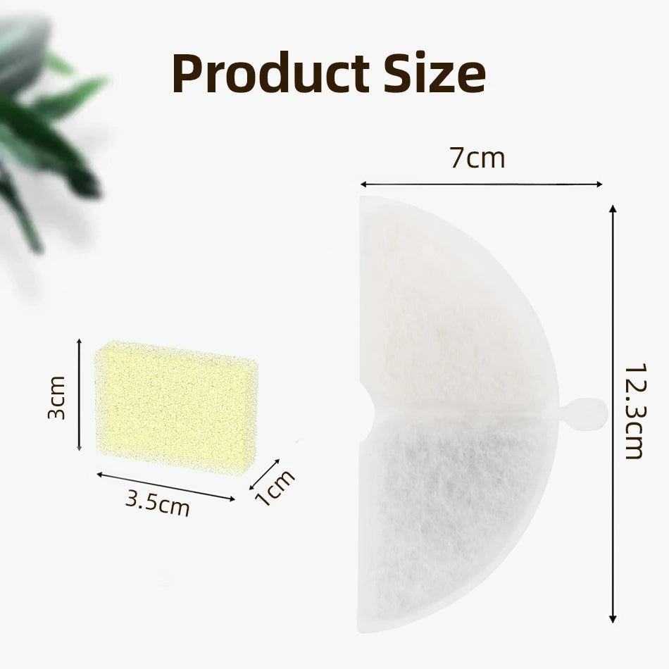 ROJECO Water Fountain Filter Only For Double Cat Water Foutain Replaceable Filters For Cats Drinkers Pet Water Purifier Filters