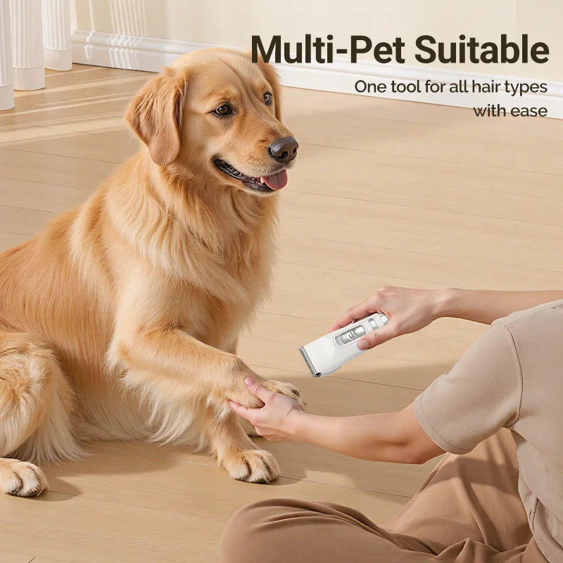 ROJECO Electric Hair Trimmer Professional Dog Hair Clipper For Pet Dog Cat Hair Shaver Haircut Machine Wireless Pet Grooming Kit