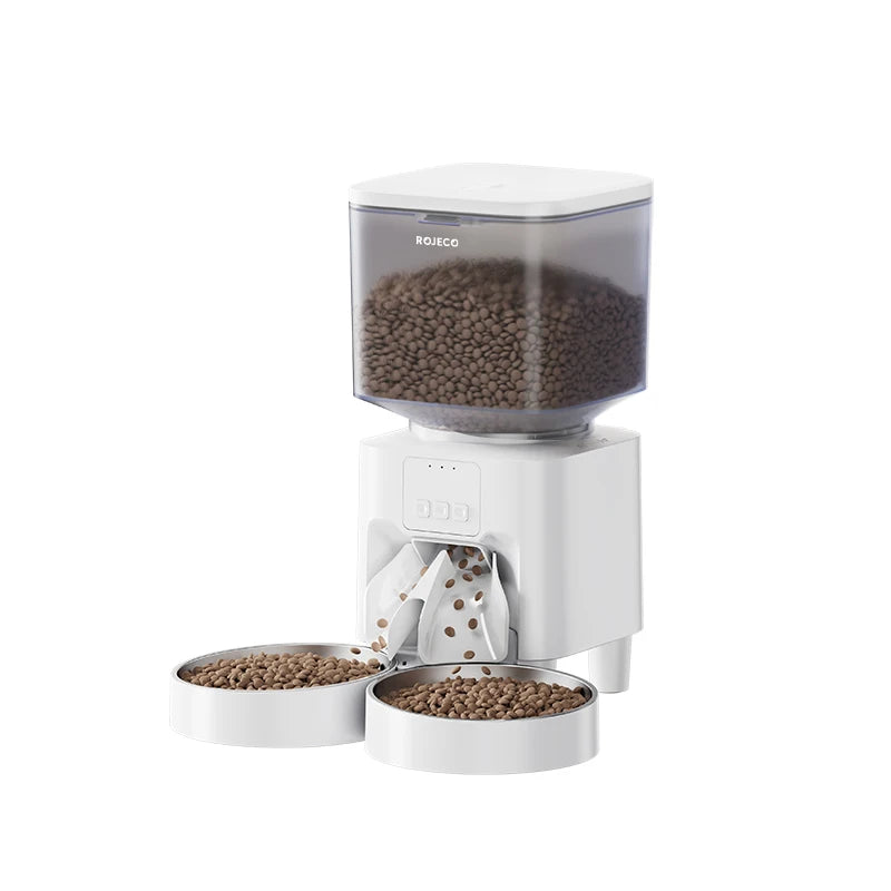ROJECO 4.5L Automatic Dog Feeder Smart Cat Food Dispenser WIFI APP Remote Control Voice Record Pet Feeder For Cats Dog Supplies