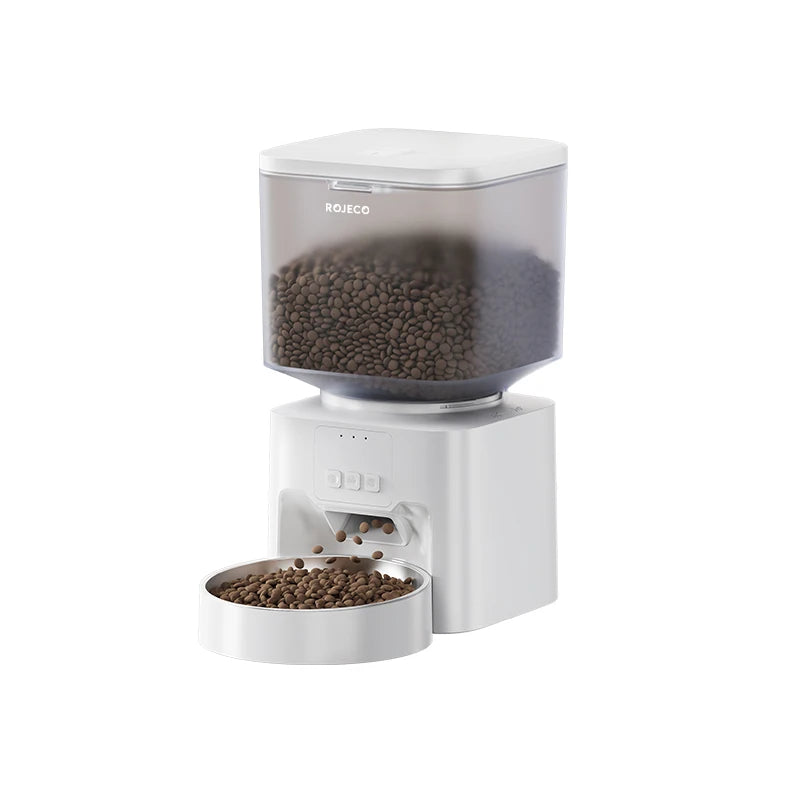 ROJECO 4.5L Automatic Dog Feeder Smart Cat Food Dispenser WIFI APP Remote Control Voice Record Pet Feeder For Cats Dog Supplies