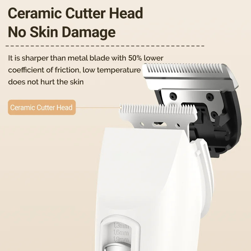 ROJECO Electric Hair Trimmer Professional Dog Hair Clipper For Pet Dog Cat Hair Shaver Haircut Machine Wireless Pet Grooming Kit