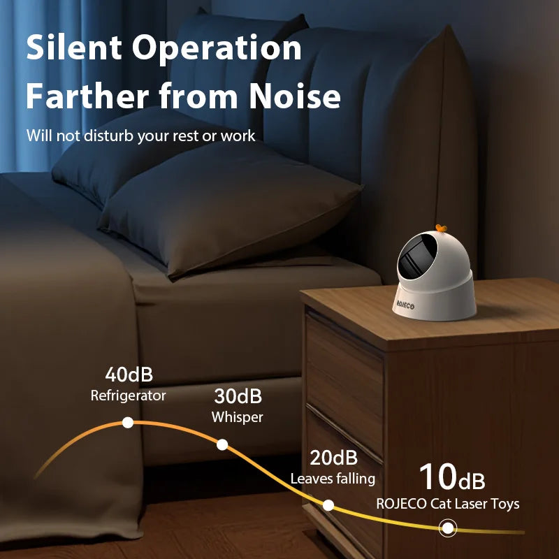ROJECO Automatic Pet Toy Interactive Electric Cat Laser Toy Indoor Adjustable Smart Teasing Laser Cat Toy For Kitty Dog Supplies