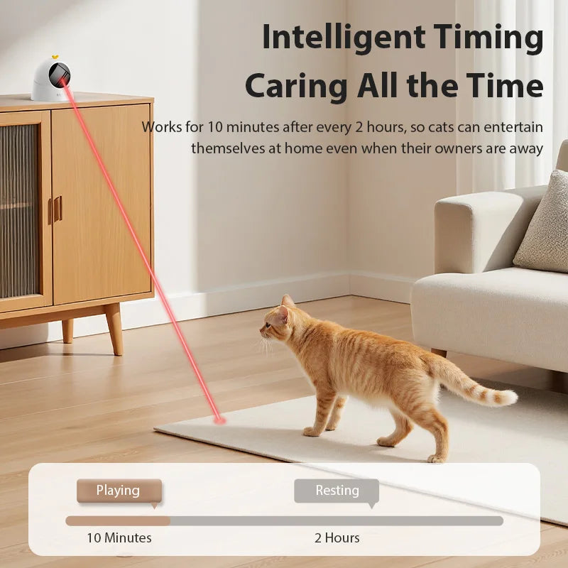 ROJECO Automatic Cat Laser Toy Interactive Adjustable Electric Cat Toy For Pet Kitty Dog Indoor Smart Teasing Laser Cat Toys