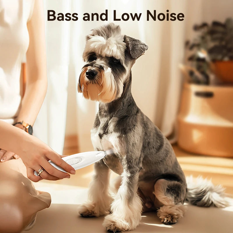 ROJECO Dog Hair Trimmer With LED Light Pet Electric Clipper Rechargeable Cat Claw Hair Trimmer Dog Foot Haircut Grooming Shaver
