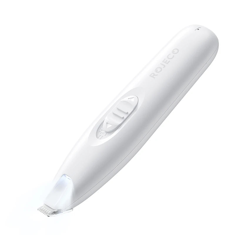 ROJECO Dog Hair Trimmer With LED Light Pet Electric Clipper Rechargeable Cat Claw Hair Trimmer Dog Foot Haircut Grooming Shaver