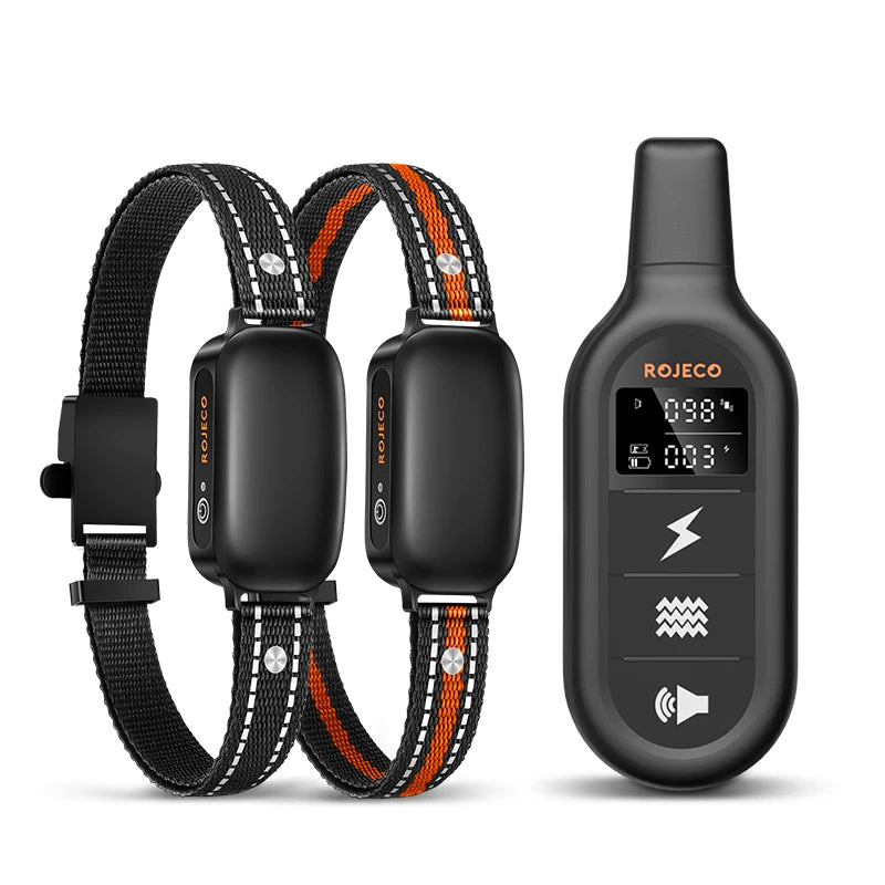 ROJECO PD521 Electric Dog Training Collar 3300ft Remote Control IPX7 Waterproof Vibrator Pet Puppy Dog Bark Stop Shock Collar