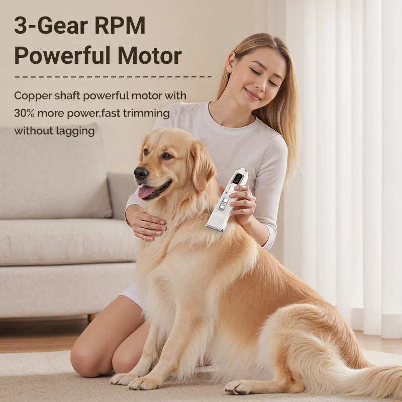 ROJECO Electric Hair Trimmer Professional Dog Hair Clipper For Pet Dog Cat Hair Shaver Haircut Machine Wireless Pet Grooming Kit