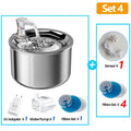ROJECO Stainless Steel Cat Water Fountain  Automatic Water Dispenser For Cat Dog Pet Smart Motion Sensor Water Purifier Drinker