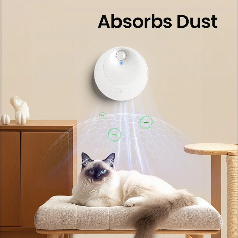 ROJECO Smart Cat Odor Purifier 4000mAh Cat Odor Deodoriser For Cat Litter Box Automatic Pet Toilet Smell Deodorant Purifier