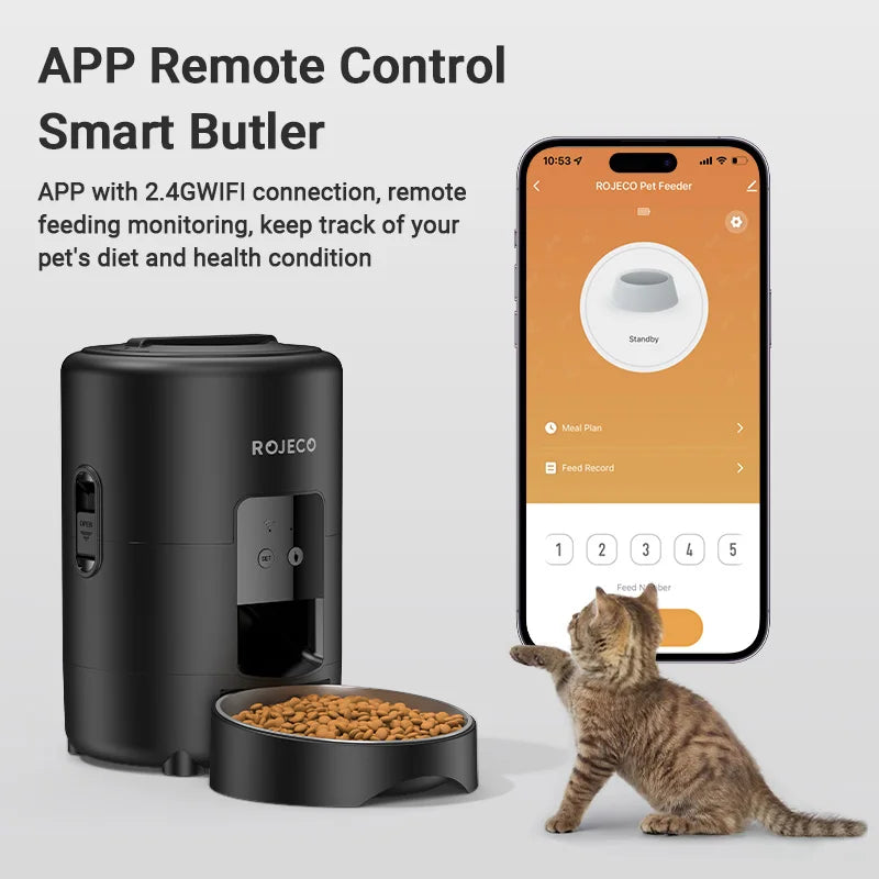 ROJECO 2L Button Smart Pet Feeder