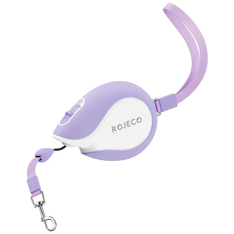 ROJECO Mini Automatic Retractable Dog Leash 3M Extendable Rope Dog Lead For Outdoor Walking Dogs Roulette Leash Dog Accessories