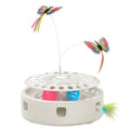 ROJECO Automatic Cat Toys 3 in 1 Wireless Kitten Toy With Cat Teasing Stick Ambush Feather Track Ball Adjustable Interactive Toy
