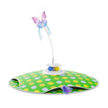 ROJECO Smart Cat Toys Interactive Hide and Seek Cat Toy With Chasing Feather Fluttering Butterfly TrackBalls Kitten Teaser Toy