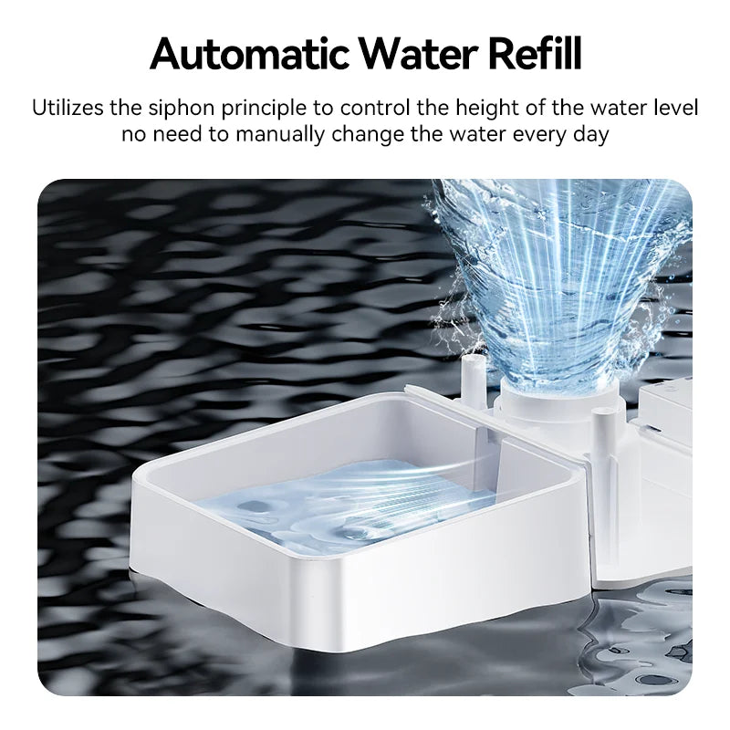 ROJECO 2 in 1 Pet Feeder 5L & Water Fountain 3.5L Button Version