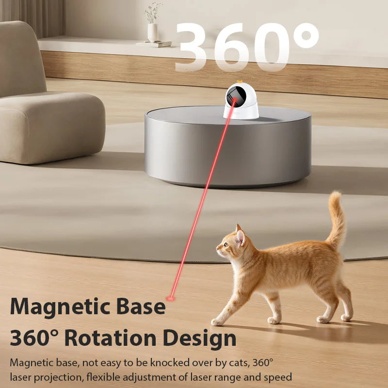 ROJECO Automatic Pet Toy Interactive Electric Cat Laser Toy Indoor Adjustable Smart Teasing Laser Cat Toy For Kitty Dog Supplies