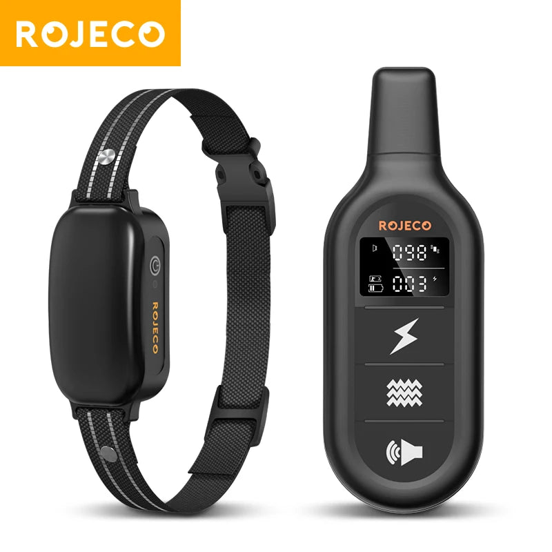 ROJECO PD521 Electric Dog Training Collar 3300ft Remote Control IPX7 Waterproof Vibrator Pet Puppy Dog Bark Stop Shock Collar