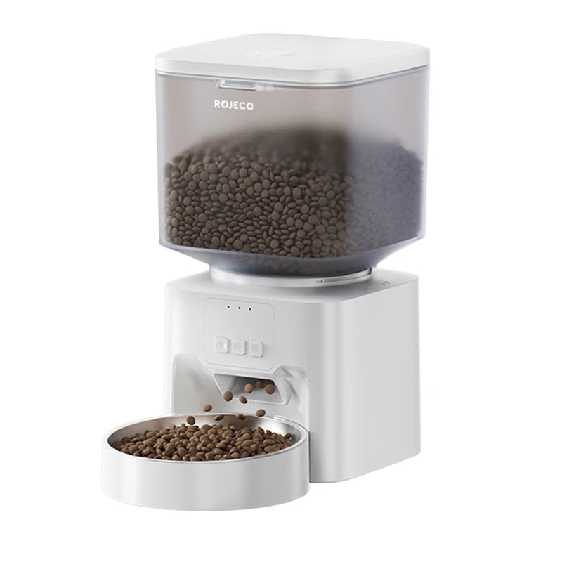ROJECO 4.5L Automatic Dog Feeder WIFI Version Smart Cat Food Kibble Dispenser APP Remote Control Pet Feeder For Dog Cat Supplies